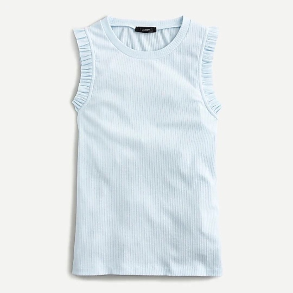 NWT! Ribbed ruffle tank size XL  CLOUD